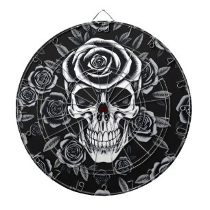 Rose Skull Dart Board