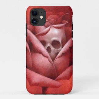 rose skull on iphone case