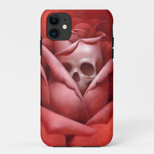 rose skull on iphone case (Back)