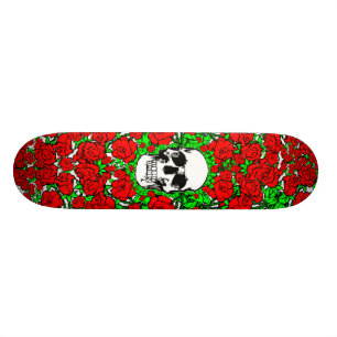 Rose Skull Skateboard