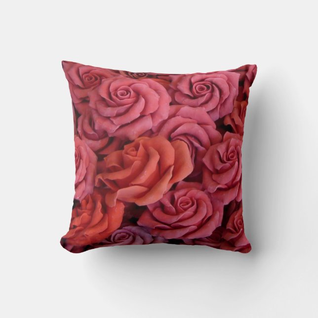 Rose Soap Collection Throw Pillow (Front)