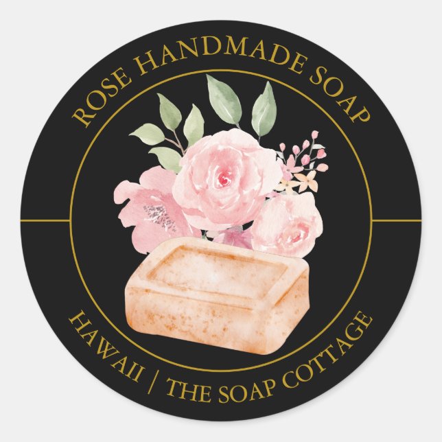 Rose Soap label (Front)