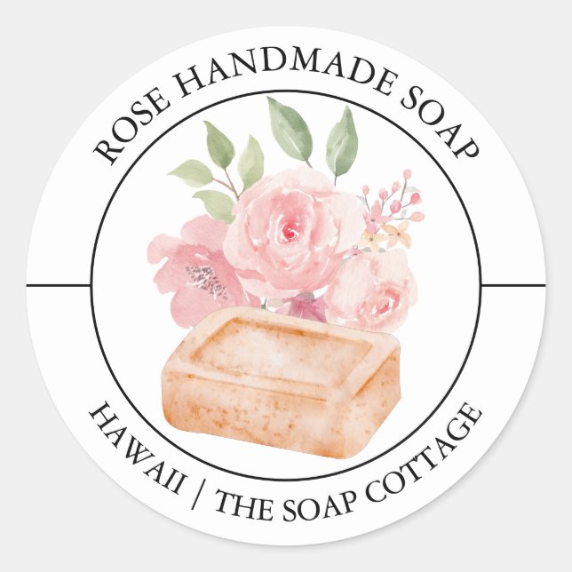 Rose Soap label (Front)