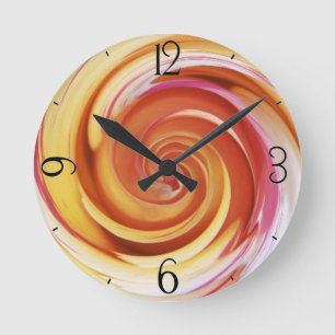Rose Spiral Clock