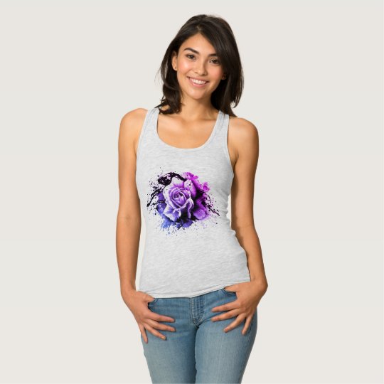 rose splatter tank top