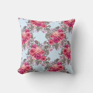 Rose Spray Decorative Pillow