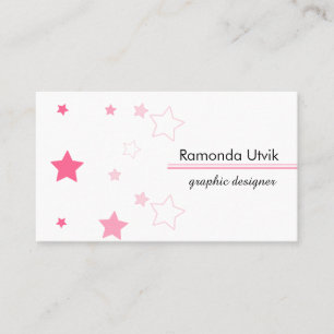 Rose Stars Carte de visite propre