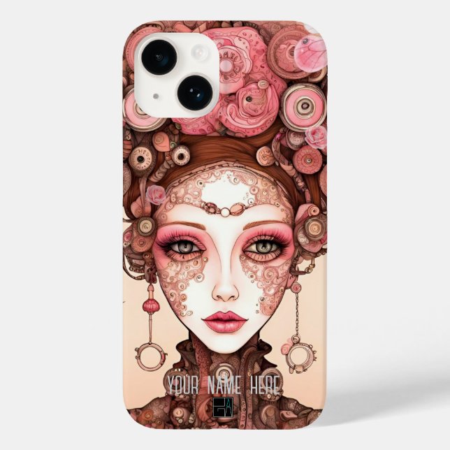ROSE STEAMPUNK BEAUTY DOLL FACE iPhone / coque ipa (Verso)