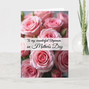 Rose Stepmom Mothers Saying Card