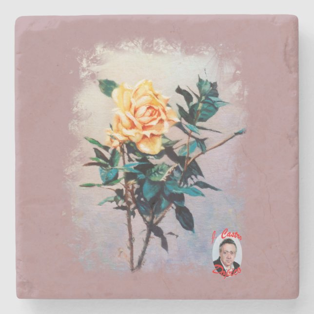 Rose Stone Coaster (Front)