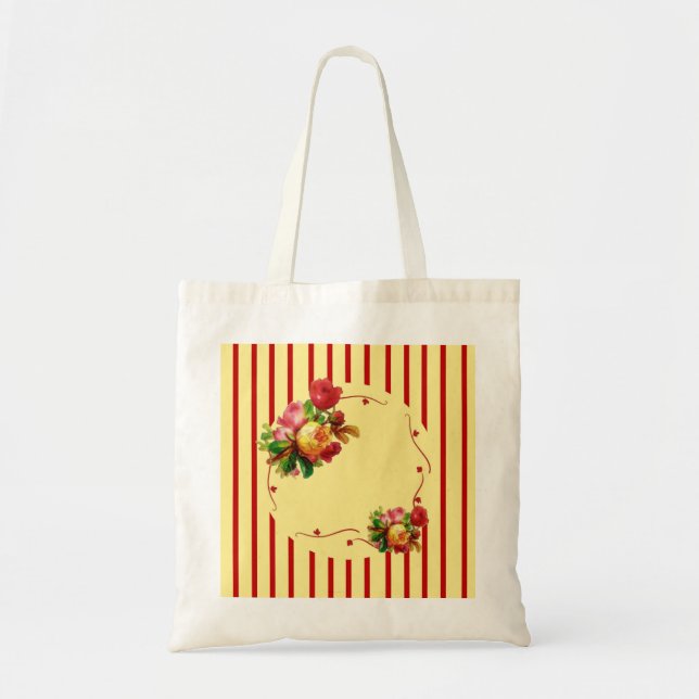 Rose Stripe Tote Bag (Front)