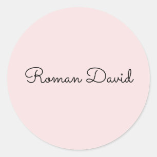 Rose Sugar Pinkish personalized  Classic Round Sticker