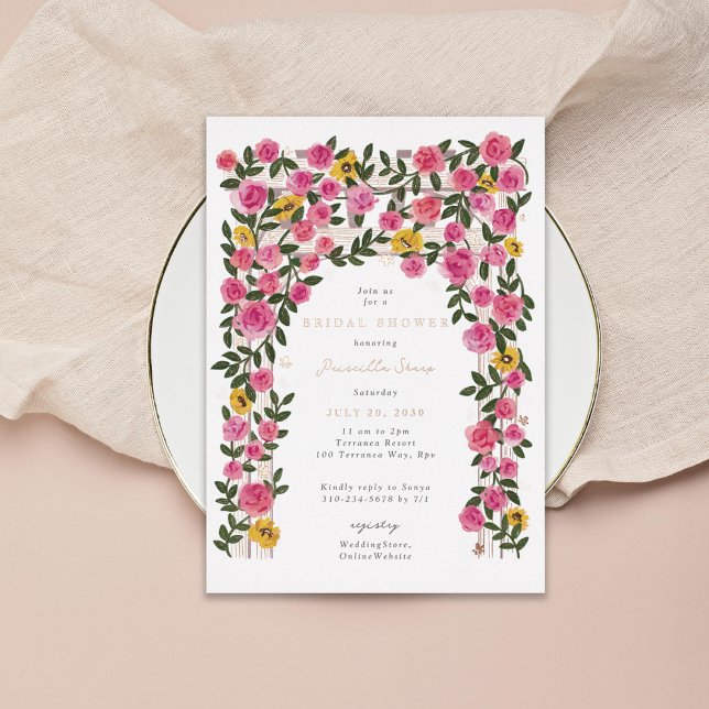 Rose Sunflower Trellis Spring Garden Bridal Shower (Creator Uploaded)
