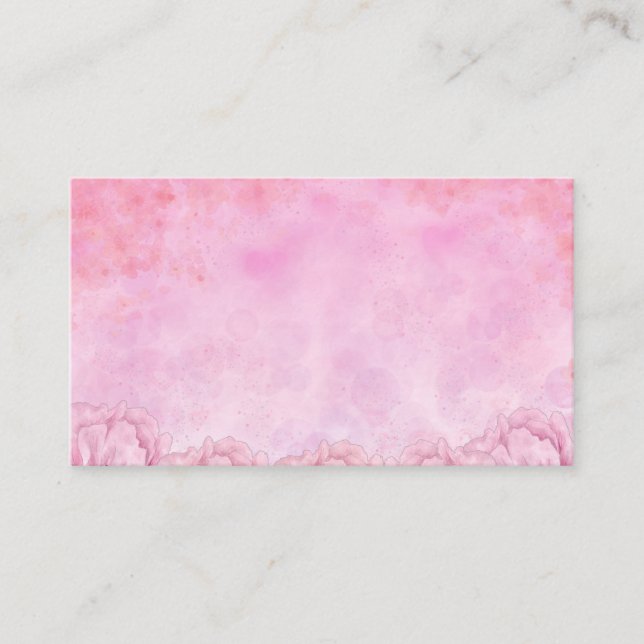 Rose sur rose floral blanc Carte de visite (Devant)