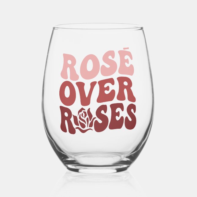 Rose sur Roses Verre sans pierre (Recto)