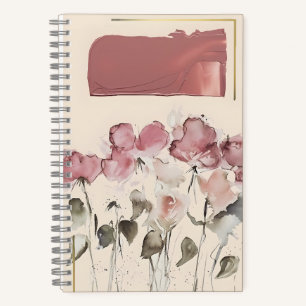 Rosé Swatch & Bloom: A Watercolor Elegy Notebook