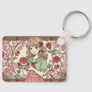 Rose sweets and a fairytale world keychain