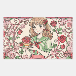 Rose sweets and a fairytale world sticker