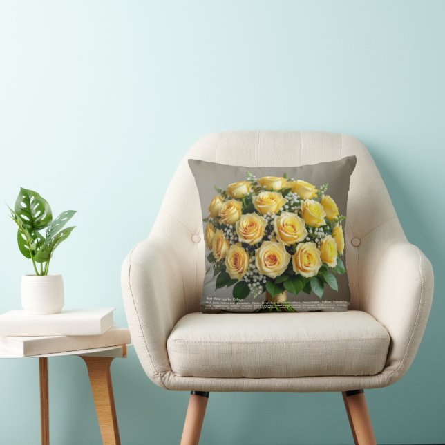 Rose Symbolism Throw Pillow (Chair)