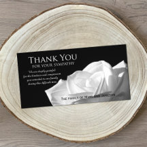 Rose Sympathy Thank You Memorial Photo Card