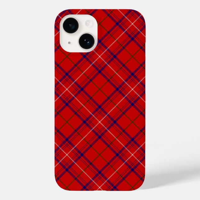 Rose tartan red blue plaid Case-Mate iPhone case (Back)