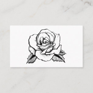 rose tattoo business card