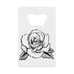 rose tattoo credit card bottle opener