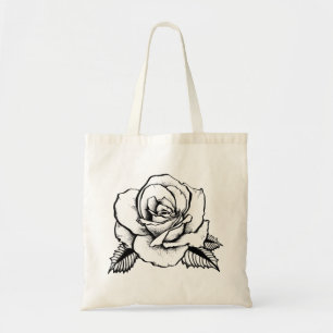 rose tattoo tote bag