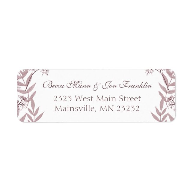 Rose Taupe Mariage Vintage Botanique (Devant)