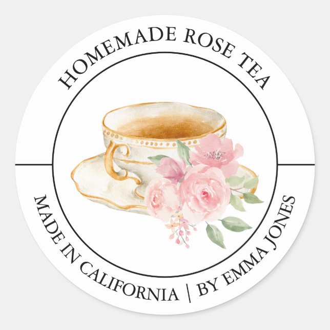 Rose Tea Modern label (Front)