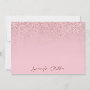 Rose tendance Gold Hand Script Name Elegant Modèle