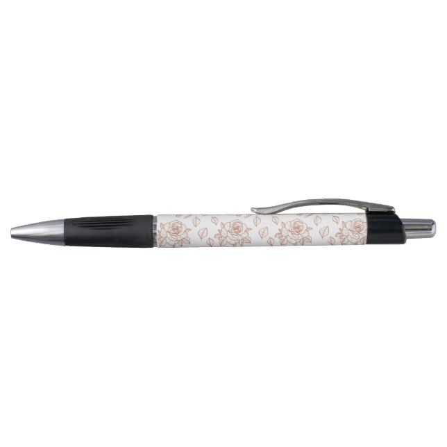 Rose Terracotta Guest Book Table Wedding Favour Pen (Top)