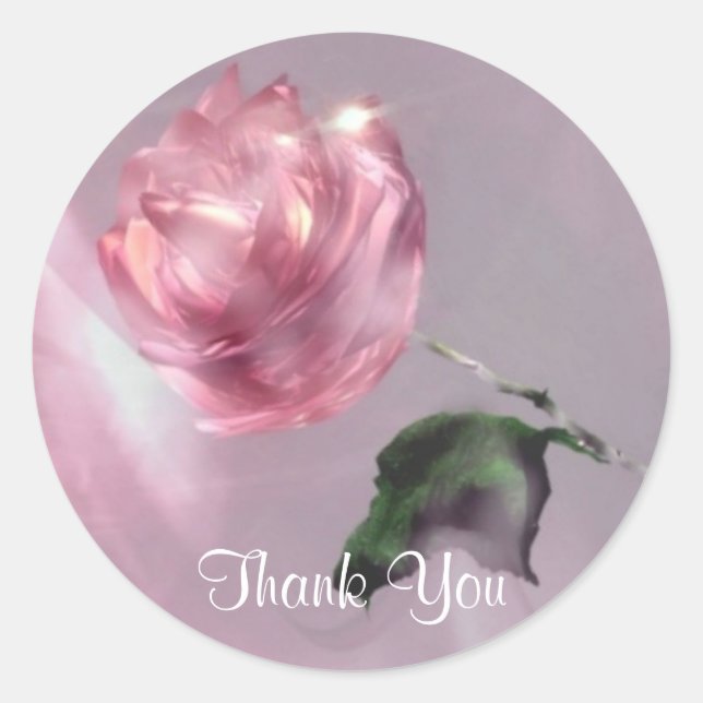 Rose Thank You Sticker (Front)