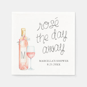 Rosé the Day Away Bridal Brunch Napkin