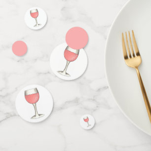 Rosé The Day Away Pink Rose Glass Wine Lover Confetti