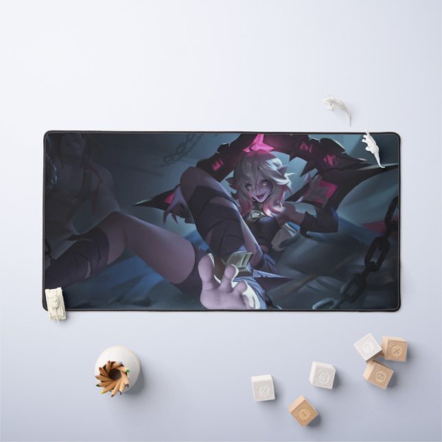 Rose Thorn Gaming Desk Mat | Cute Vampire themed (Kids Table)