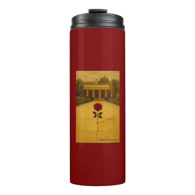 Rose Through the Crack: Back of the White House Thermal Tumbler (Front)