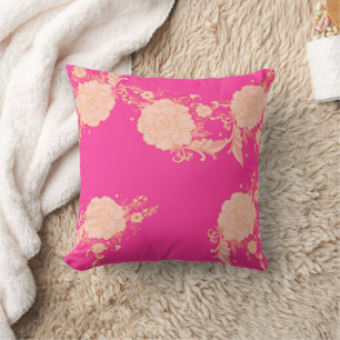 rose throw pillow