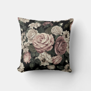 rose throw pillow