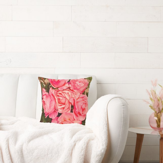 Rose Throw Pillow  (Couch)
