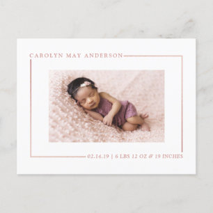 Rose tout simplement chic Faire-part de naissance