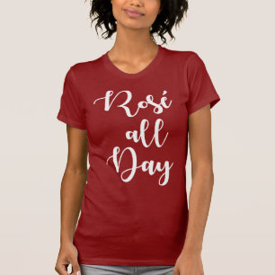 Rosé toute la journée   T-shirt couleur marron