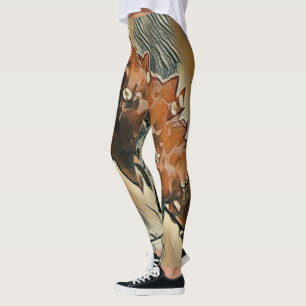 Rose Tree Art Leggings