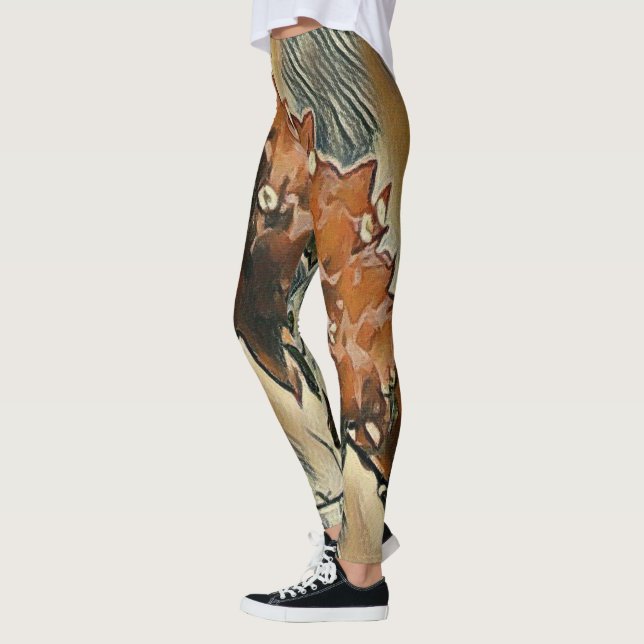 Rose Tree Art Leggings (Left)