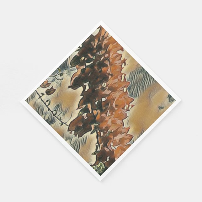 Rose Tree Art Napkin (Corner)