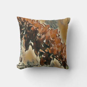 Rose Tree Art Throw Pillow
