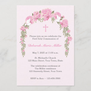 Rose Trellis Invitation religieuse