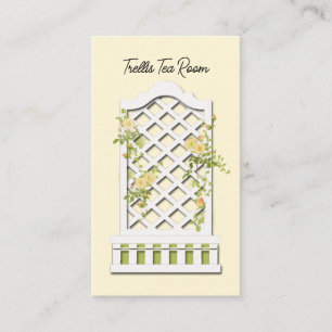 Rose Trellis Salle de thé Carte de visite