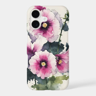Rose trémière - Fleurs à l'aquarelle