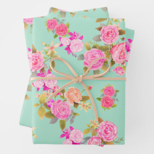 Rose Turquoise. Envelopper les feuilles de papier